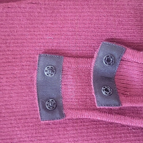 Express Maroon Bodysuit with Sweetheart Neckline, Sweater Like Feel, Size Small - Picture 4 of 5